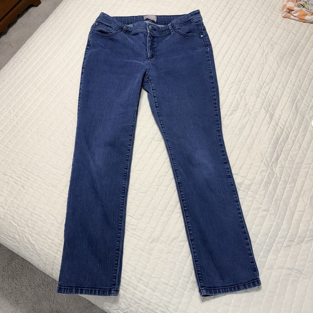 Chico's Fabulously Slimming Jeans Size 1 Short (US 8/10) Straight Leg Denim